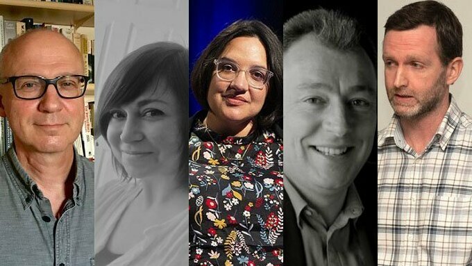 A composit photo of 5 people the City Makars