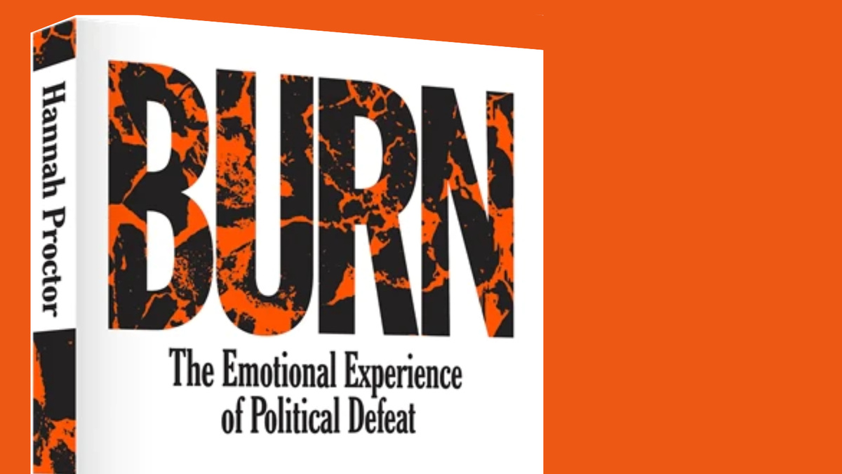 A photo of a book cover. The text BURN is in bold with a flame texture on the letters.