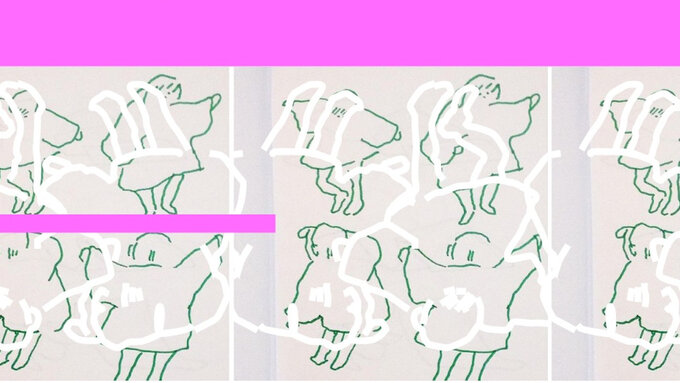 A graphic of simplified dancing figures that feel cute and contemporary.