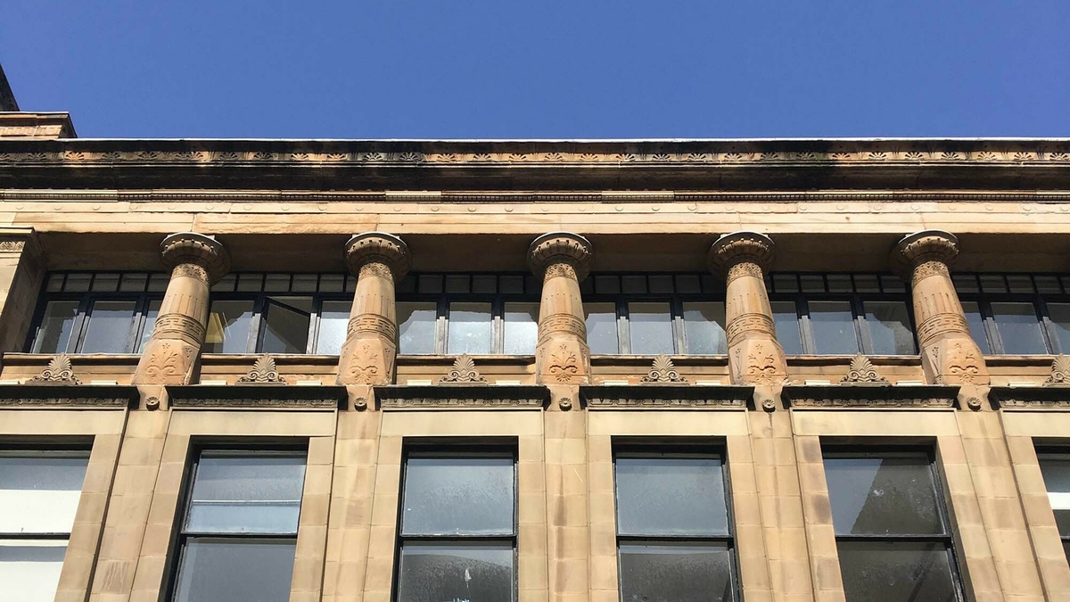 A photo of the Sauchiehall Street exterior of the CCA