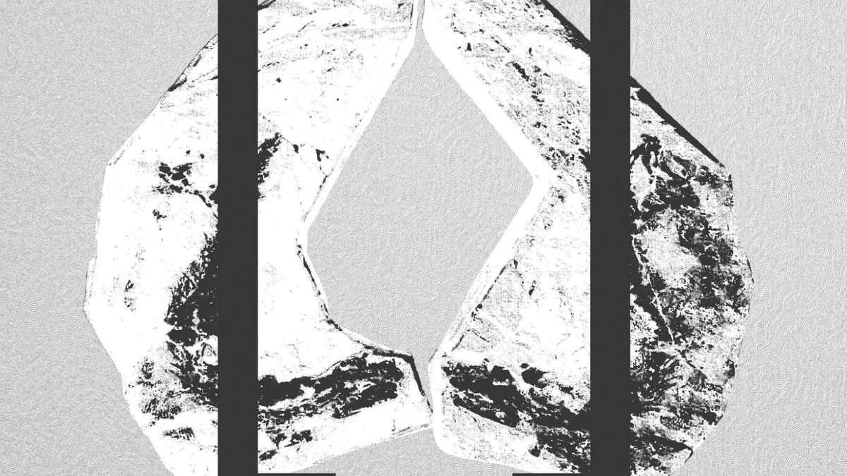 An abstract black and white illustration of the Westlothiana Fossil.