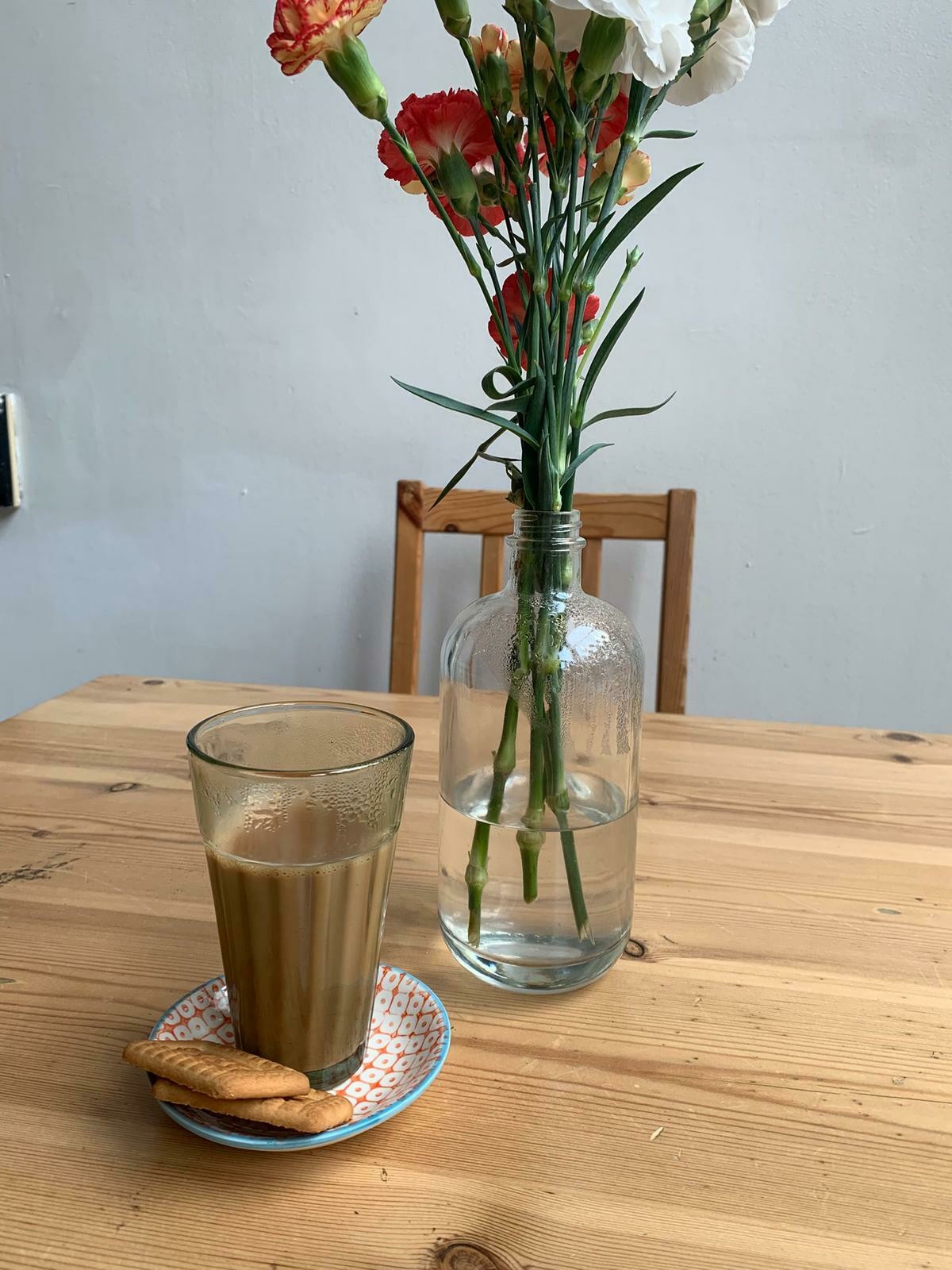 A tasty glass of chai.