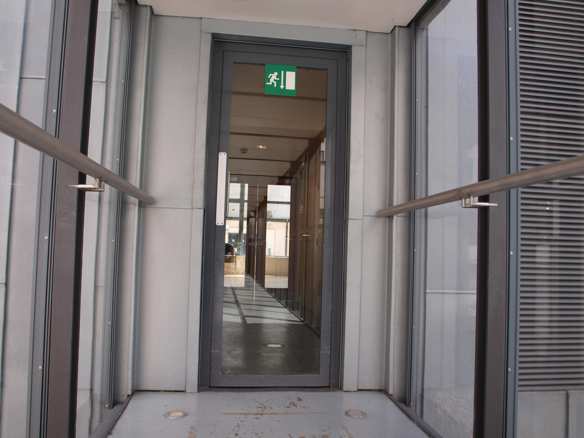 A photograph of the doorway to the CCA clubroom.