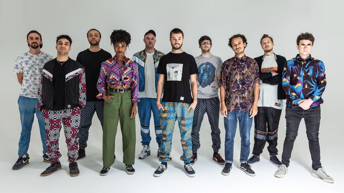 A photograph of Nubiyan Twist.