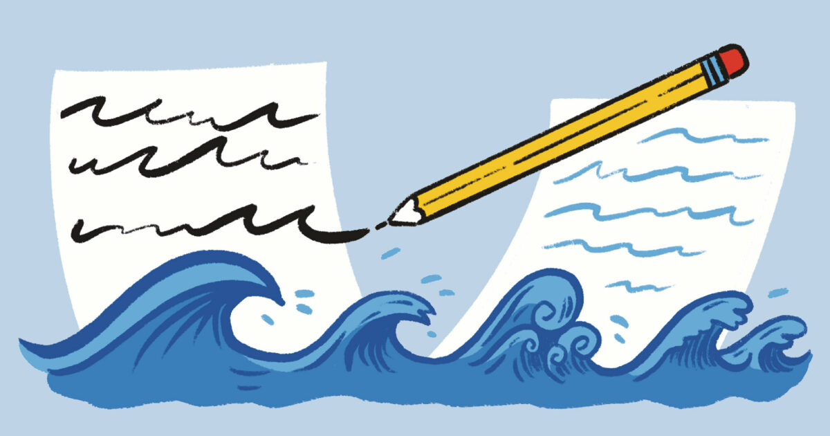 creative writing to describe waves